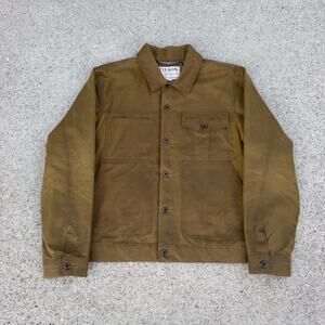 Filson Tin Cloth Short Lined Waxed Cruiser Jacket XL Workwear